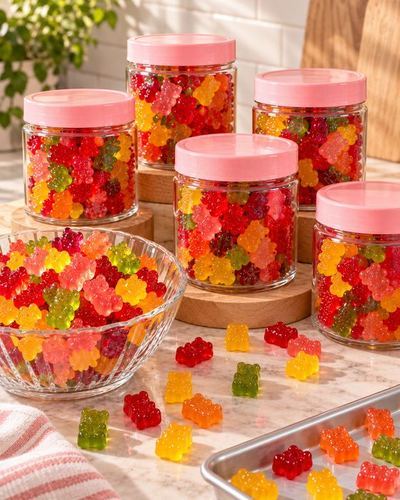 Frascos de gomitas caseras